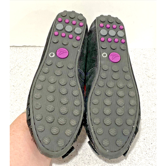 Sperry Top Siders Driving Loafers Slip On Shoes Black Bows US 6M Glittery Toes - Picture 7 of 9